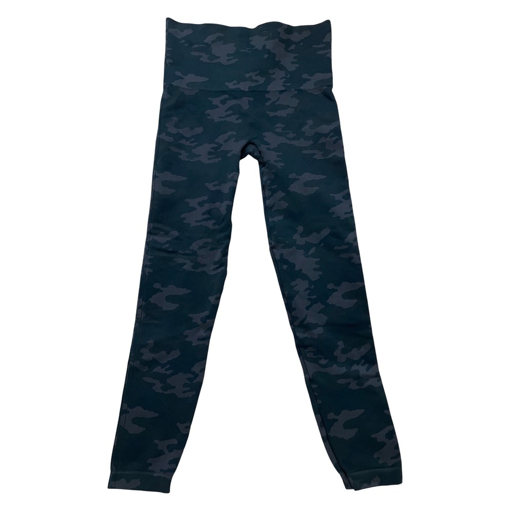 SPANX Camo Print Seamless High Waist Leggings Women's L/G Black Grey